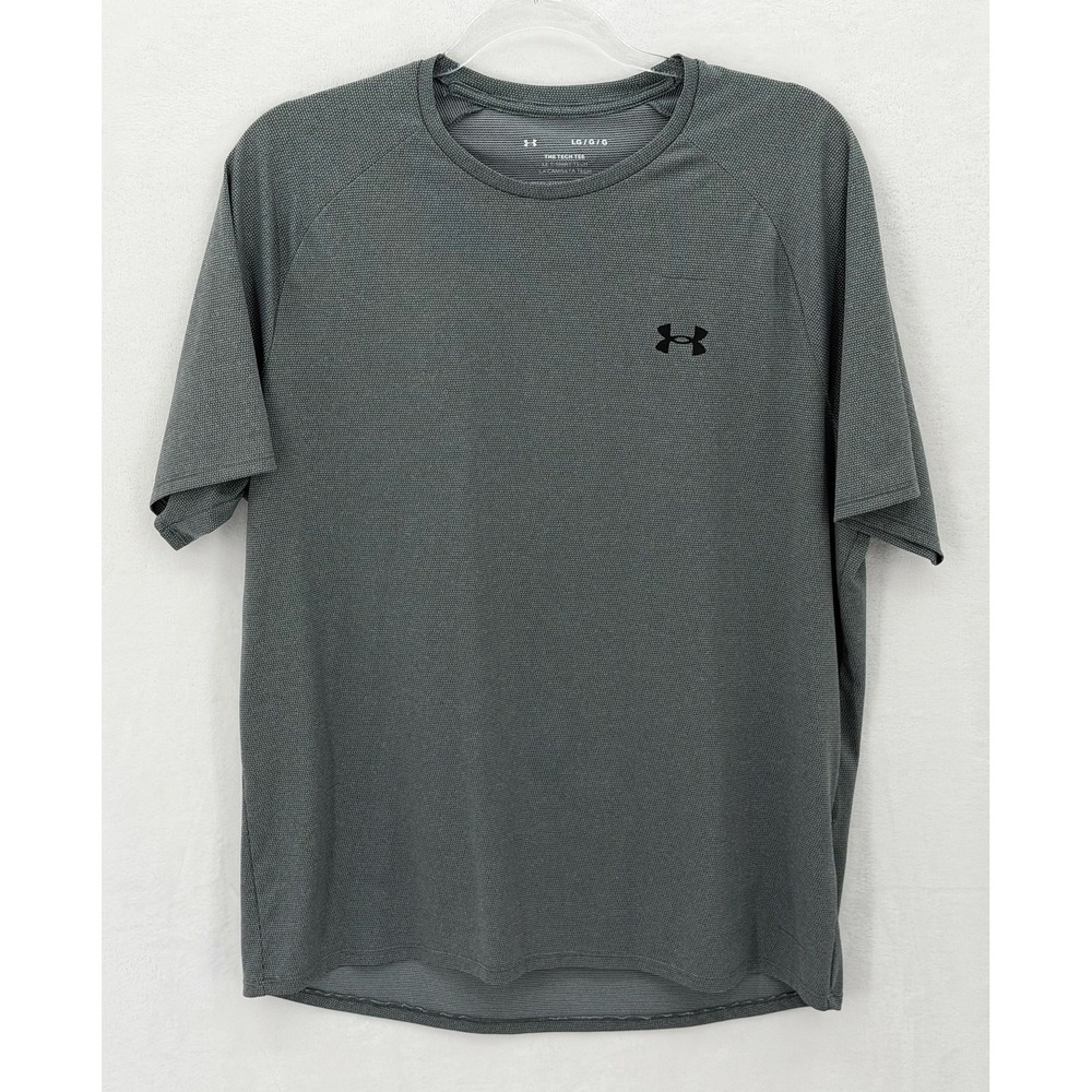 Under Armour Shirt Mens Large Gray‎ Tech Tee Activewear Gym Workout Athletic